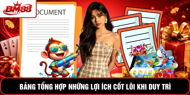 Bảng tổng hợp những lợi ích cốt lõi khi duy trì